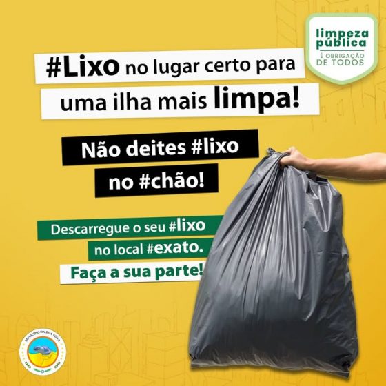 LIXO NO LUGAR CERTO PARA UMA ILHA MAIS LIMPA!