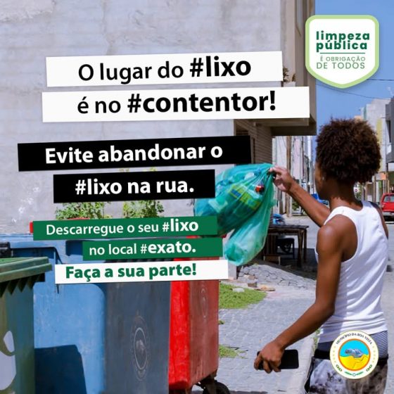 O LUGAR DO LIXO É NO CONTENTOR!